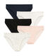 Lotto di 5 slip donna in cotone leggero