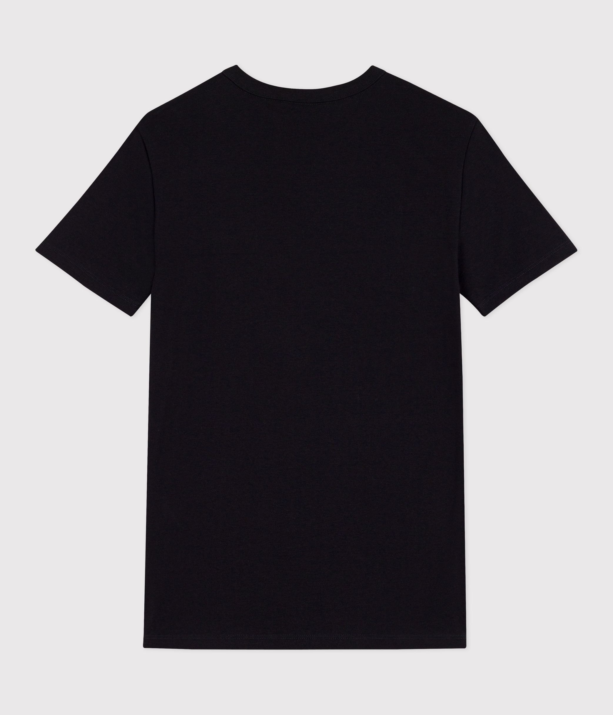 T-shirt Iconica a maniche corte a coste tinta unita donna nero