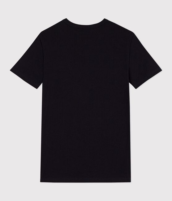 T-shirt Iconica a maniche corte a coste tinta unita donna nero BLACK