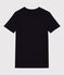T-shirt Iconica a maniche corte a coste tinta unita donna nero BLACK