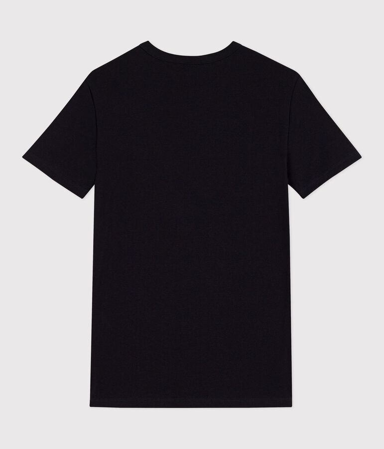 T-shirt Iconica a maniche corte a coste tinta unita donna nero