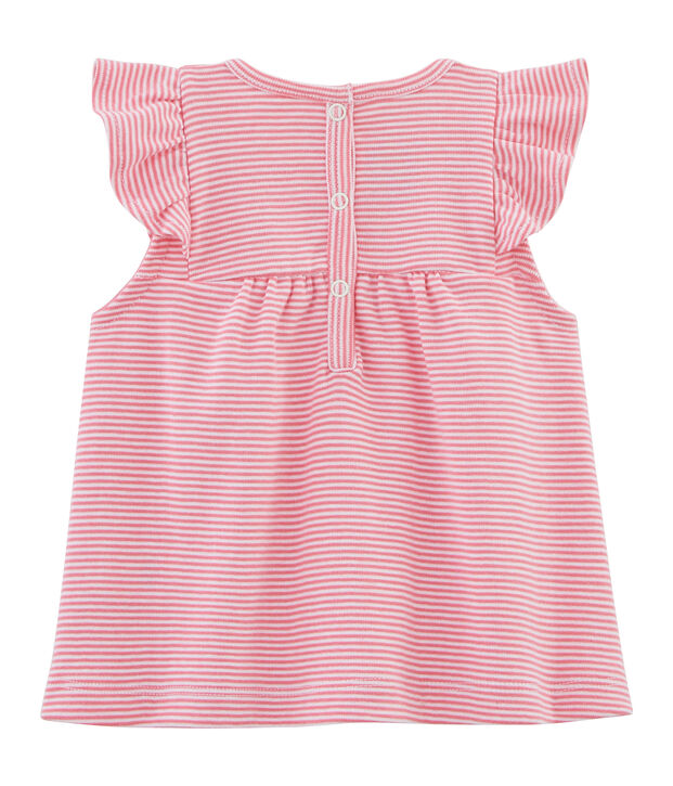Blusa a righe beb&egrave; femmina rosa/bianco