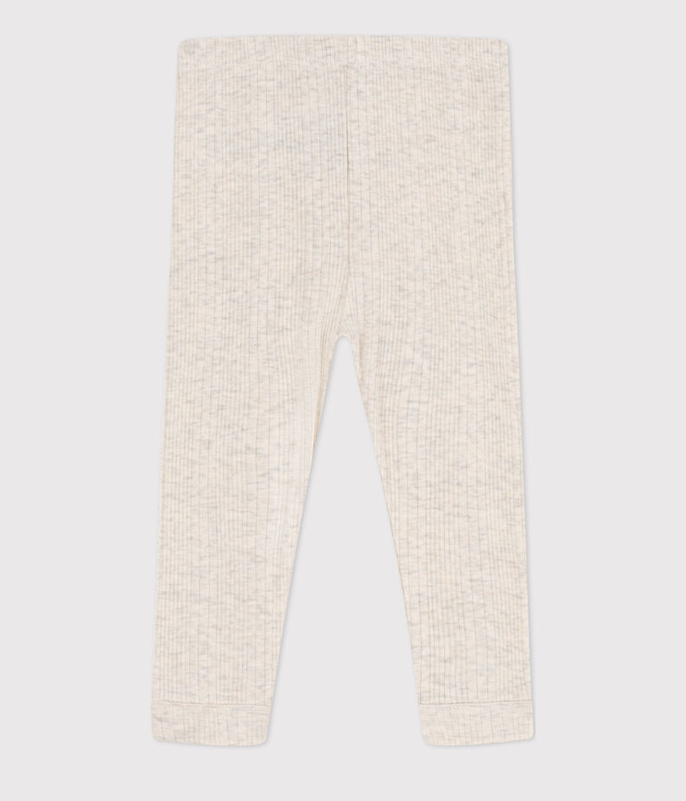 Leggins per beb&egrave; in cotone beige