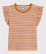 T-shirt bambina in cotone a righe