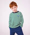 T-shirt a maniche lunghe a righe bambino verde/beige/verde