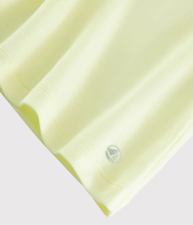 T-shirt a maniche corte in cotone bambina giallo