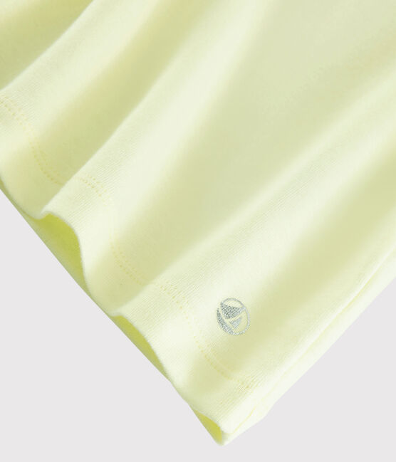 T-shirt a maniche corte in cotone bambina giallo CITRONEL