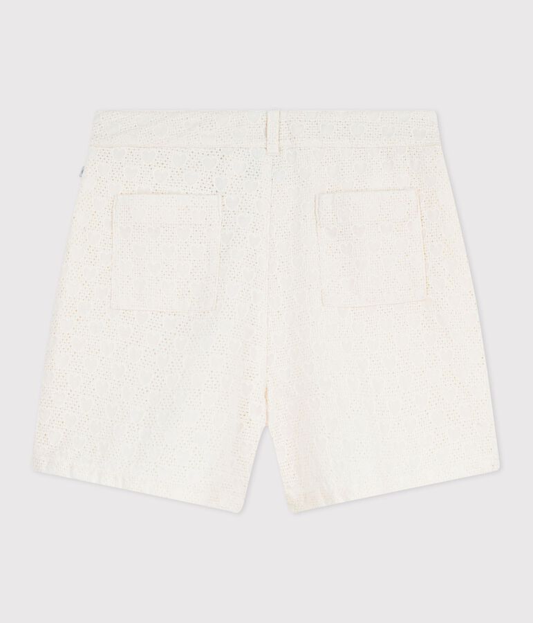 Shorts in cotone con motivi a cuori bambina bianco MARSHMALLOW