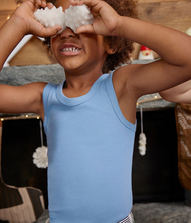 Confezione da 3 canottiere bambino in cotone multicolore