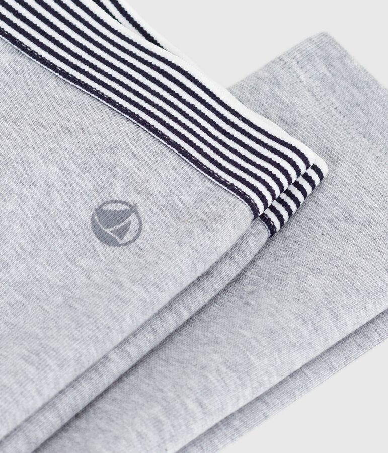 Pantaloni tipo leggings in cotone tinta unita bambina grigio