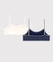 Confezione da 2 brassière a pois bambina in cotone biologico ed elastam variante 1