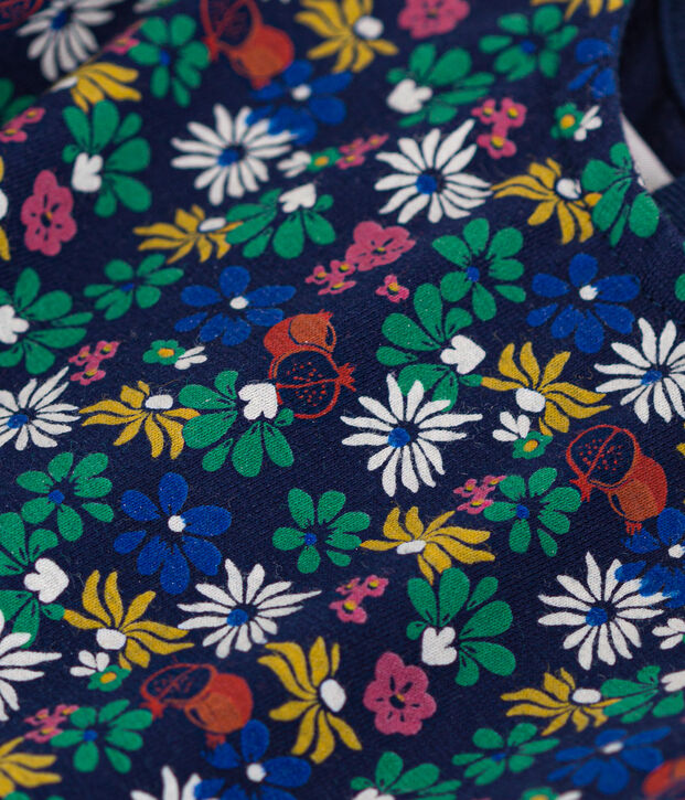 Blusa senza maniche in jersey beb&egrave; blu/multicolore