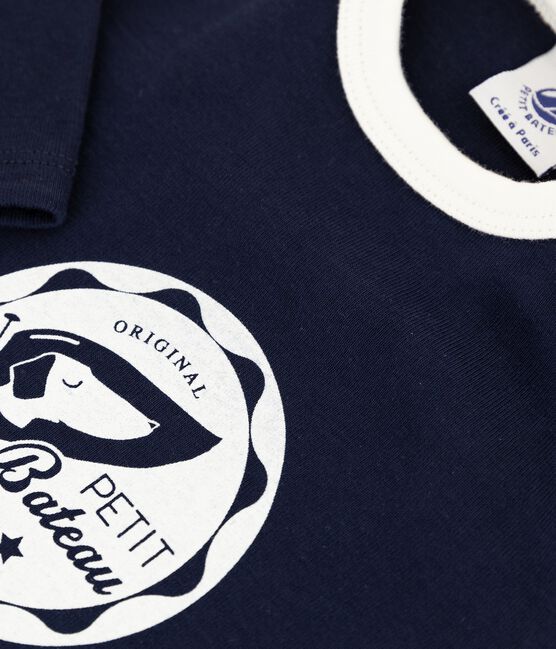 T-shirt bebè maschio blu SMOKING