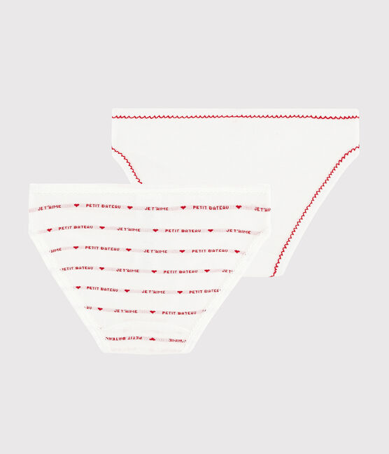 Confezione da 2 slip "Petit Bateau Je t'aime" bambina variante 1