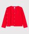 Cardigan in cotone bambina rosso PEPS