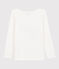 T-shirt bambina a maniche lunghe in cotone bianco MARSHMALLOW