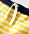 Bermuda in cotone bambino giallo ORGE/bianco MARSHMALLOW