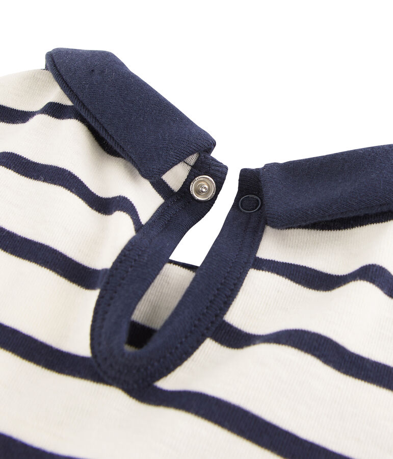 T-shirt a maniche corte bambina bianco/blu