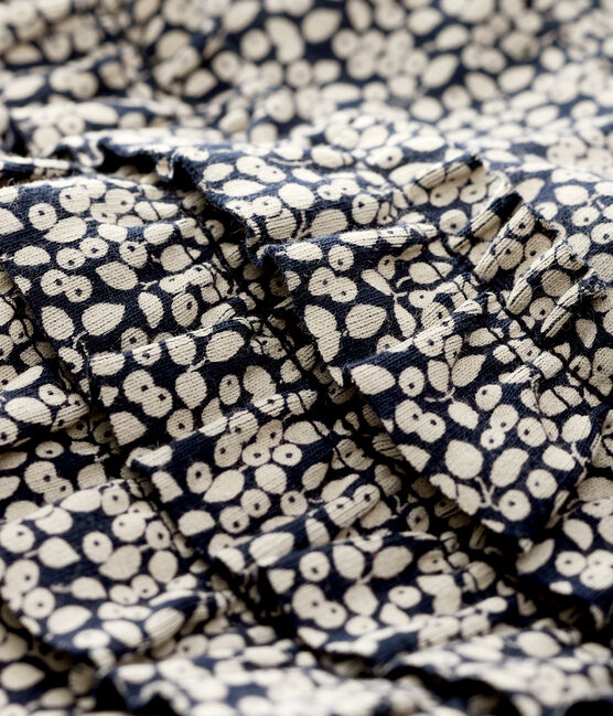 Leggins stampati bebè femmina blu SMOKING/bianco MARSHMALLOW