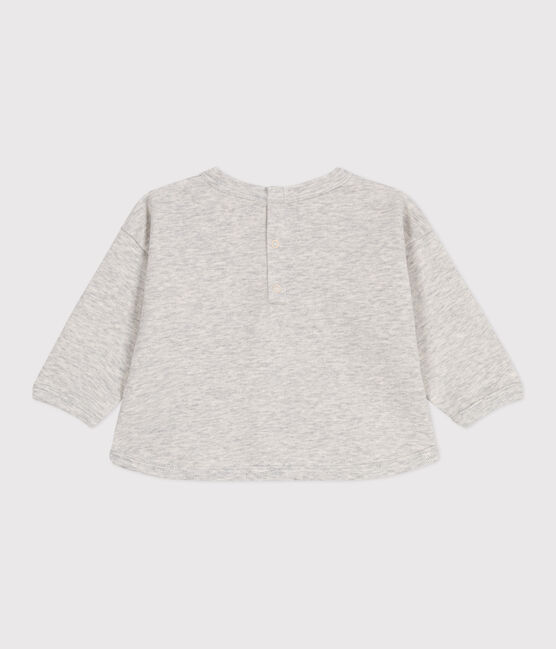 Felpa in cotone tinta unita neonato grigio BELUGA CHINE