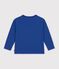 T-shirt a maniche lunghe fantasia bambino blu