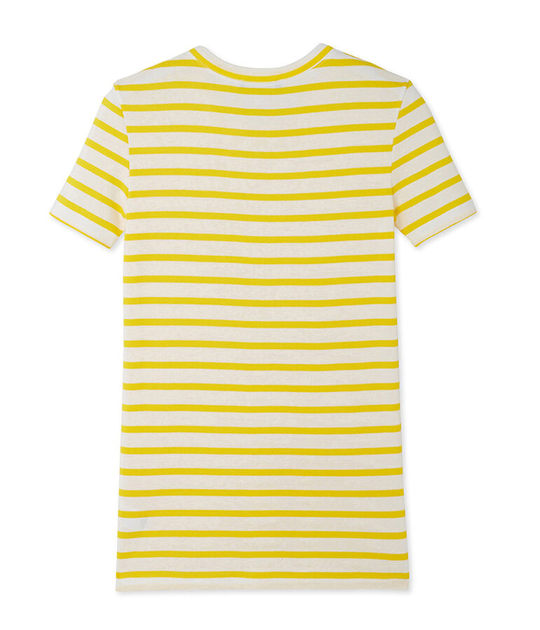 T-shirt donna in costina originale 1x1 rigata giallo SHINE/bianco MARSHMALLOW