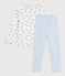 Pyjama  en velours grigio/multicolore