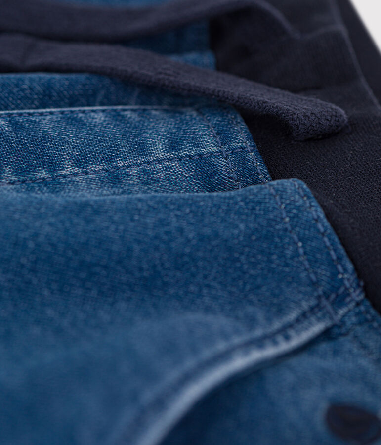 Bermuda in denim bambino blu