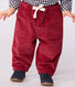 Pantaloni in velluto tinta unita neonato
