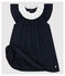 Abito body con colleto a costine bebé femmina blu SMOKING