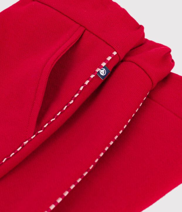 Joggers a gamba ampia in cotone bambino rosso