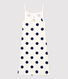 Abito con spalline a pois in cotone Donna