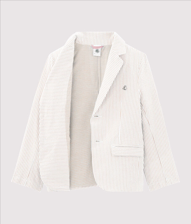 Giacca bambino beige/bianco