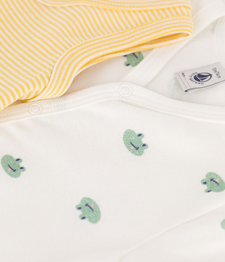 Set di 2 tutine corte in cotone neonato multicolore