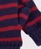 Muffole in maglia a righe foderata in pile bambino blu/rosso