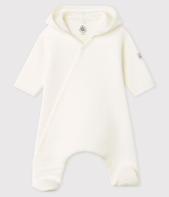 Tutina lunga bebè in tubique trapuntato bianco MARSHMALLOW
