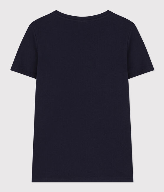 T-shirt LE DROIT scollo a V in cotone Donna blu SMOKING