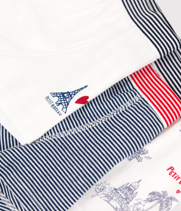 Confezione da 3 boxer bambino in cotone multicolore