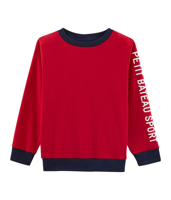 Felpa in costina bambino rosso TERKUIT CN
