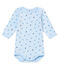 Body a maniche lunghe per bebé maschio blu FRAICHEUR/blu ALASKA