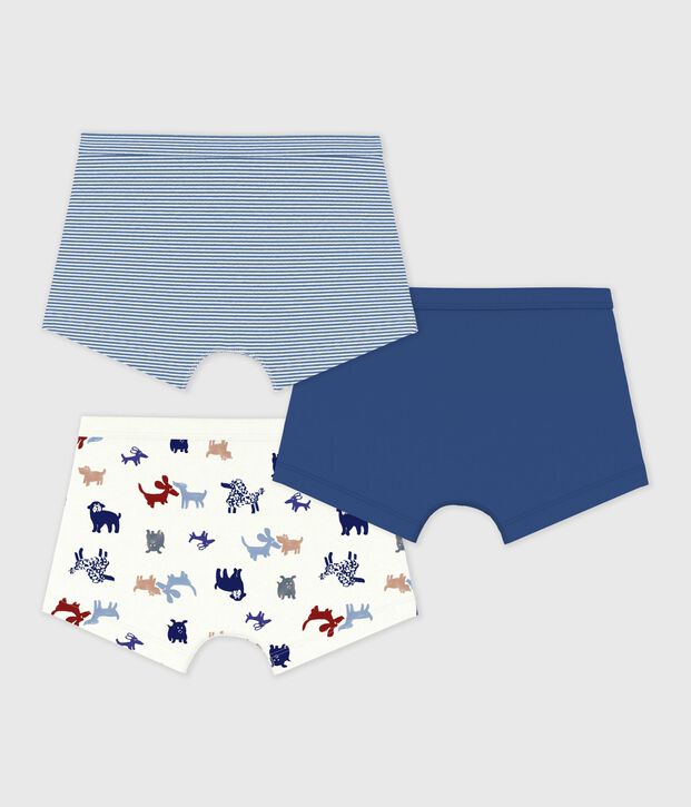 Set di boxer in cotone con stampa in vita di cani bambino multicolore