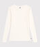 T-shirt L'Iconique a maniche lunghe in misto lana e cotone donna ecru MILK