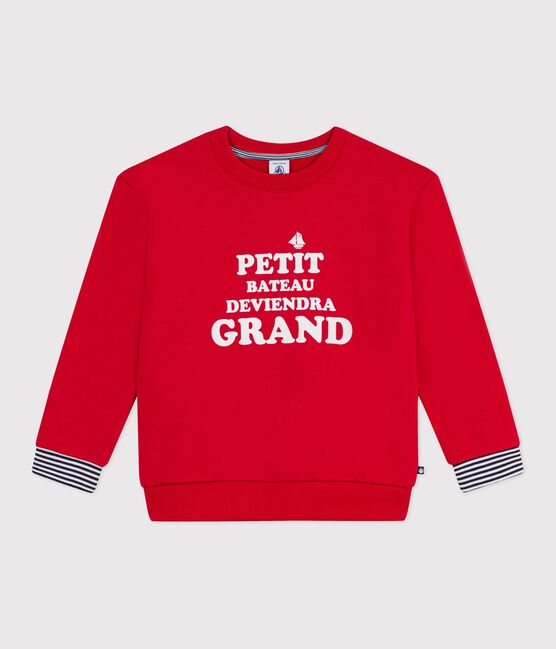 Felpa in cotone stampato bambino rosso POMPEI