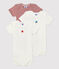 Confezione da 3 body a righe manica corta in cotone variante 1