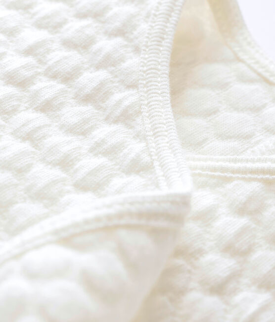 Tutina due in 1 in tubique matelassé bianco MARSHMALLOW