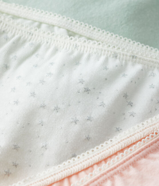 Confezione da 2 mutandine bambina fantasia paillette in cotone biologico e elastan variante 1