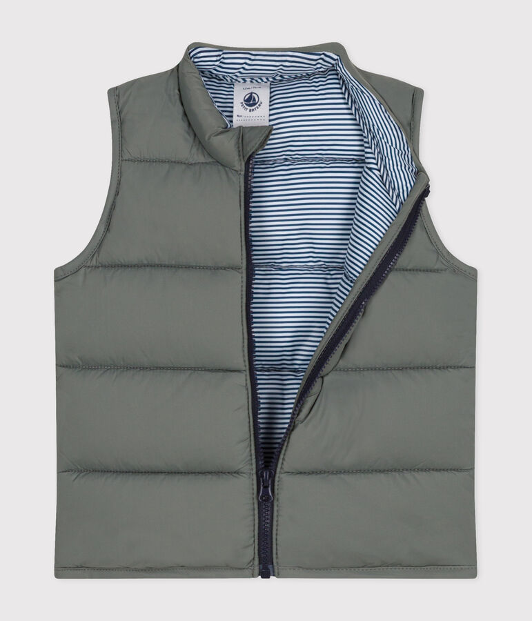 Piumino senza maniche trapuntato beb&egrave; verde