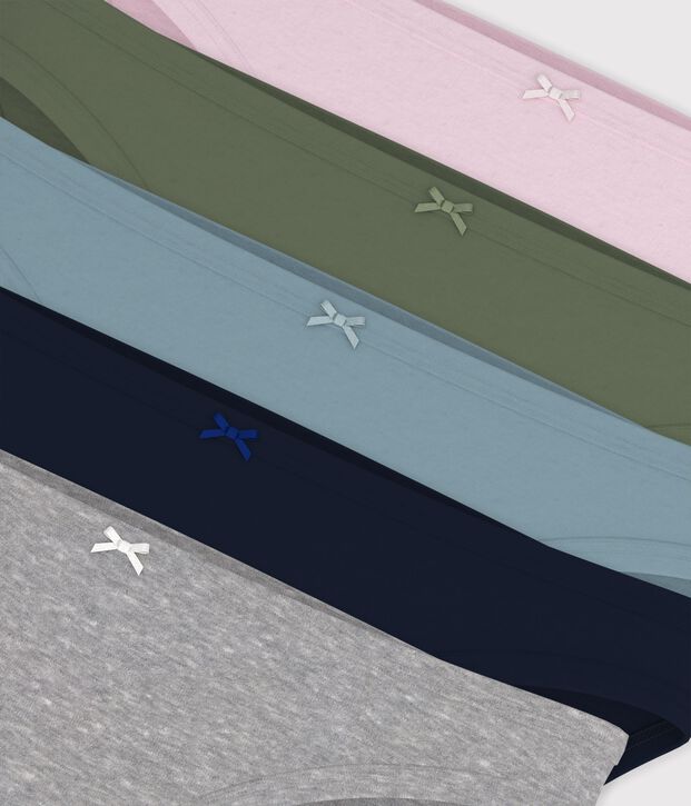 Set di slip in cotone donna multicolore