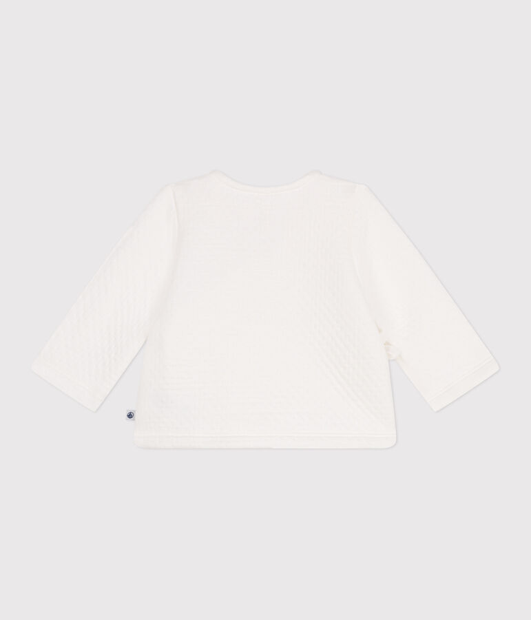 Scaldacuore beb&egrave; in tubique trapuntato e cotone bianco