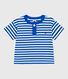 T-shirt a maniche corte in cotone a righe neonato